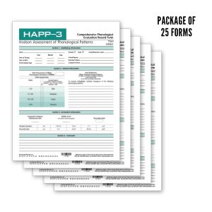 HAPP-3 Comprehensive Phonological Evaluation Record Forms (25)