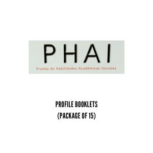 PHAI Profile Booklets (15)