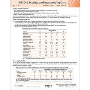 ABCD-2 Scoring and Interpreting Card