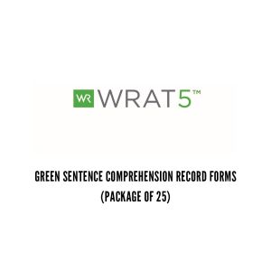 WRAT5 Green Sentence Comprehension Record Form (25)