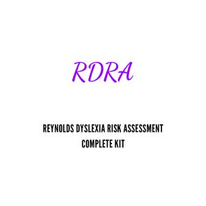 RDRA: Reynolds Dyslexia Risk Assessment, Comprehensive Parent and Teacher Kit (Digital)