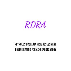 RDRA Online Rating Forms/Reports (100)