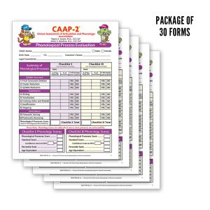 CAAP-2: Phonological Process Evaluation Forms (30)