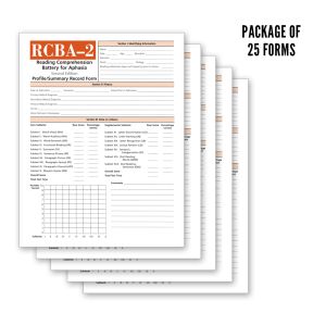 RCBA-2 Profile/Summary Record Forms (25)