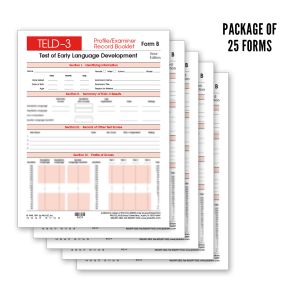 Reorderable forms for the PREVIOUS Edition: TELD-3 Profile/Examiner Record Booklet Form B (25)