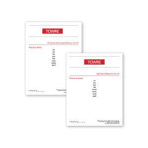 Reorderable Forms for the PREVIOUS Edition: TOWRE Form B Word Cards